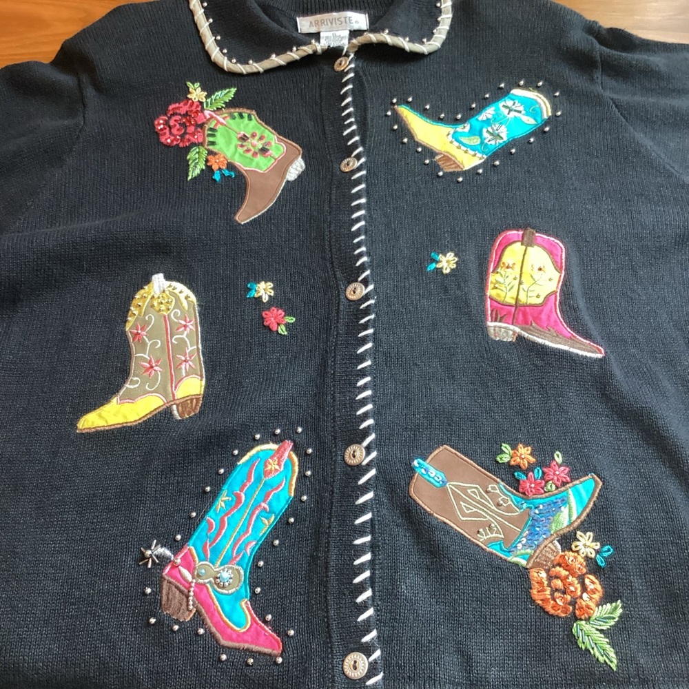 CHRISTMAS COWGIRL SWEATER XL - Picture 3 of 7